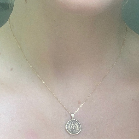 Handmade ancient style wax seal Aquarius ♒️ necklace - Picture 12 of 13